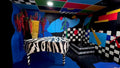 Zebra Piano Stage Rental | DFW Music Video & Photoshoot Studio